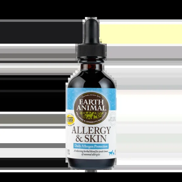 Earth Animal Allergy & Skin Organic Herbal Remedy 2oz for Dogs & Cats