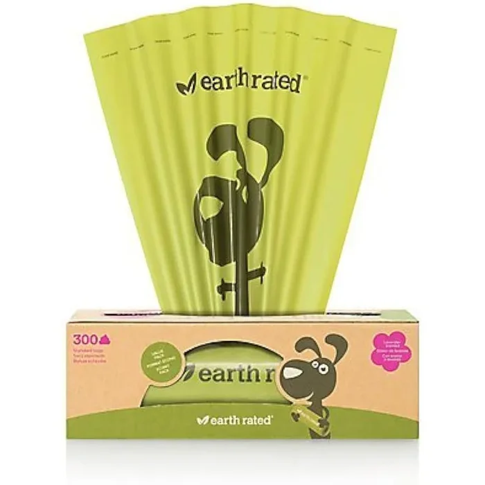 Earth Rated Lavender Scented Dog Poop Bags 300ct Dispensing Box