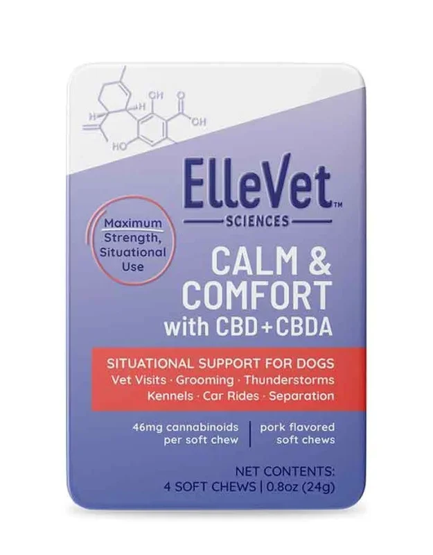 ELLEVET ElleCalm and Comfort Dog Chews 4CT Tin