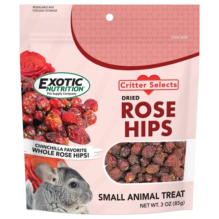 Exotic Nutrition’s Critter Selects Dried Rose Hips Treats for Small Animals