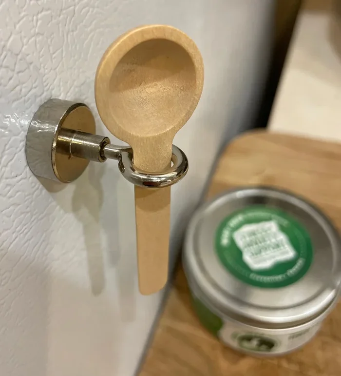 EXTRA Magnetic Spoon Holder for Measurement Spoon of All-Natural Powdered Health Supplements