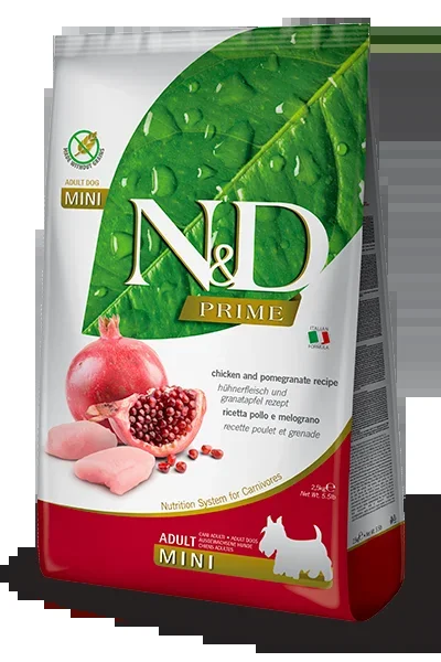 Farmina N&D Prime Mini Dry Dog Food – Chicken & Pomegranate – 15.4lb Bag