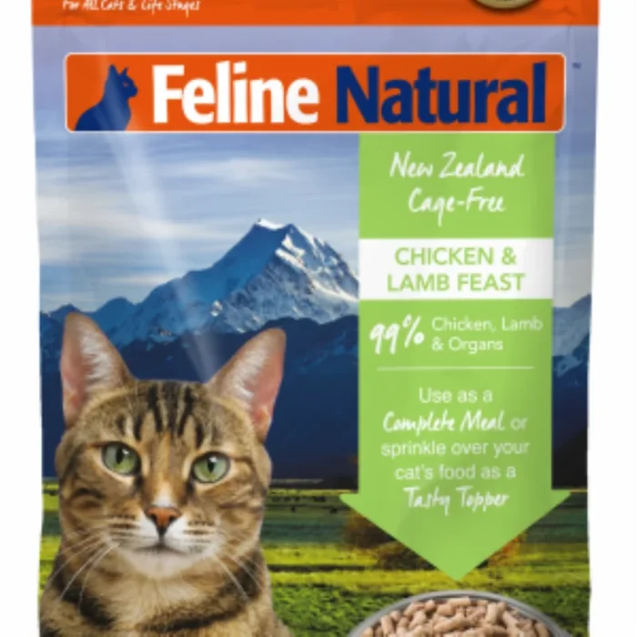 Feline Natural Chicken & Lamb Feast Grain-Free Freeze-Dried Cat Food & Topper, 11-oz