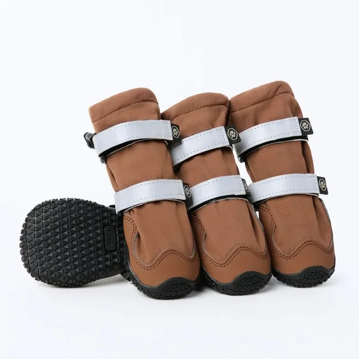 Flex Shell Waterproof Dog Boots – Brown
