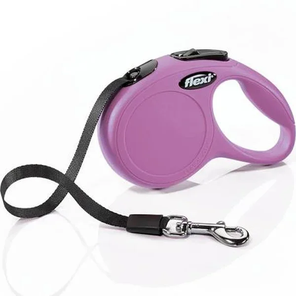 Flexi New Classic Pink Retractable Dog Leash, 10ft