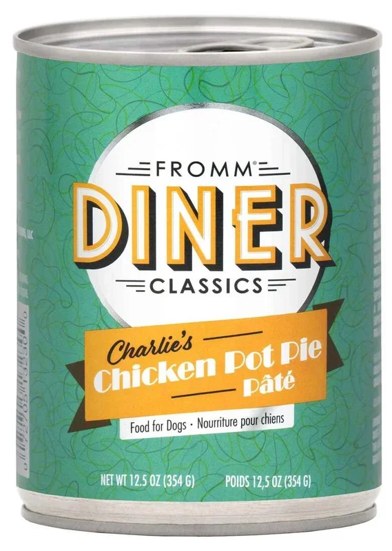 Fromm Diner Classics Charlie’s Chicken Pot Pie Pâté Wet Dog Food, 12.5 Ounces