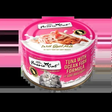 Fussie Cat Premium Tuna w/Oceanfish in Goats Milk 2.47oz
