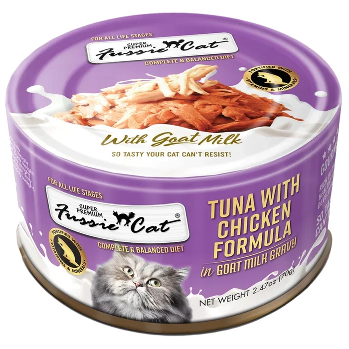 Fussie Cat Tuna with Chicken in Goat Milk Gravy 2.4oz