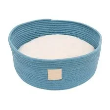 Fuzzyard Life Rope Basket Bed – French Blue