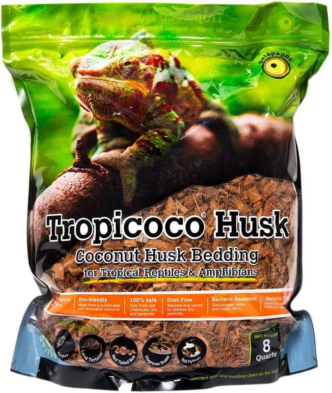 Galapagos Tropicoco Natural Coconut Husk Bedding Substrate Brown 8 qt