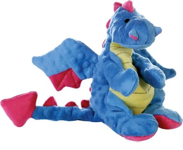 GoDog Dragons Periwinkle Chew Guard Dog Toy, Large