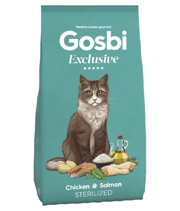 Gosbi – Exclusive, Chicken and Salmon Adult Dry Cat Food – Sterilized, Hair and Skin Support 1.5kg-6kg