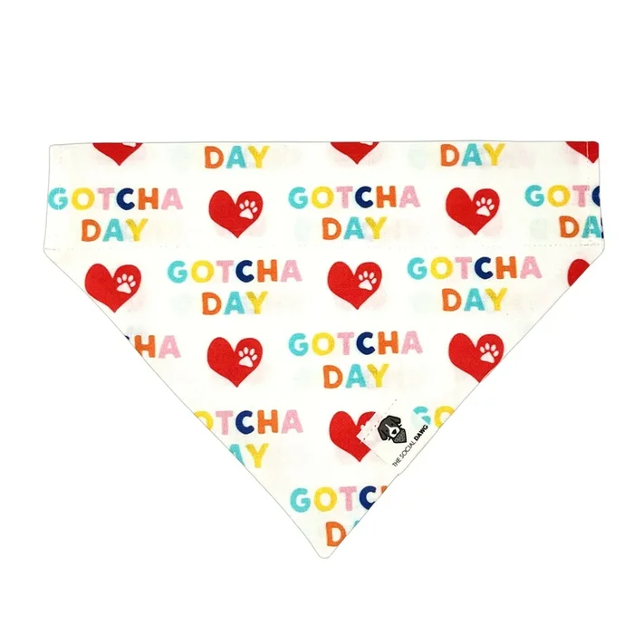 Gotcha Day Slip-On Dog Bandana