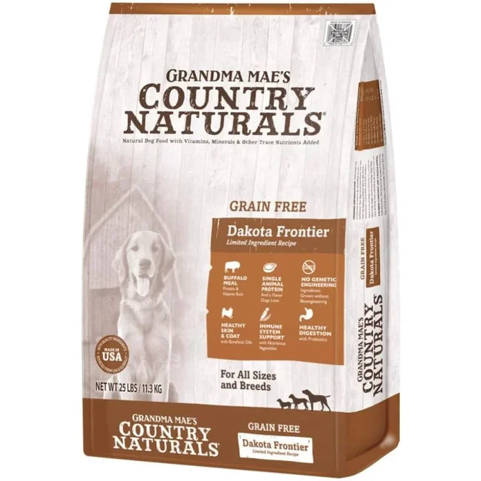Grandma Mae’s LID Grain Free Dakota Frontier Buffalo Dry Dog Food 4lb