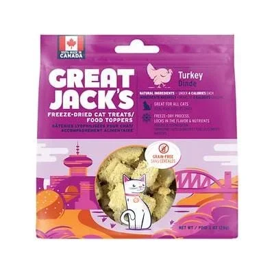 Great Jacks Turkey Freeze-Dried Cat Treats – 1 Oz