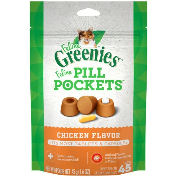 Greenies Pill Pockets – Chicken Cat Treats 1.6 oz