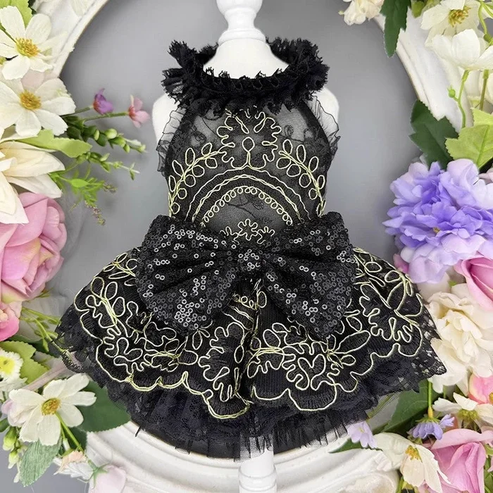 Handmade Princess Puppy Outfit Lace Tutu