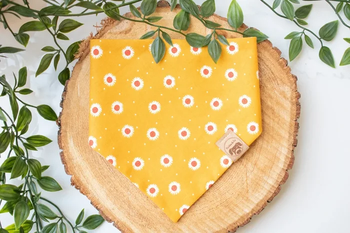 Here Comes The Sun – Dog Bandana Tie-On with Snap Buttons