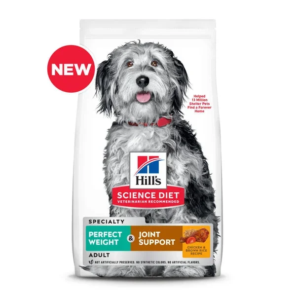 Hill’s Science Diet Adult Perfect Weight & Joint Support Chicken Recipe Dry Dog Food, 25 lb bag