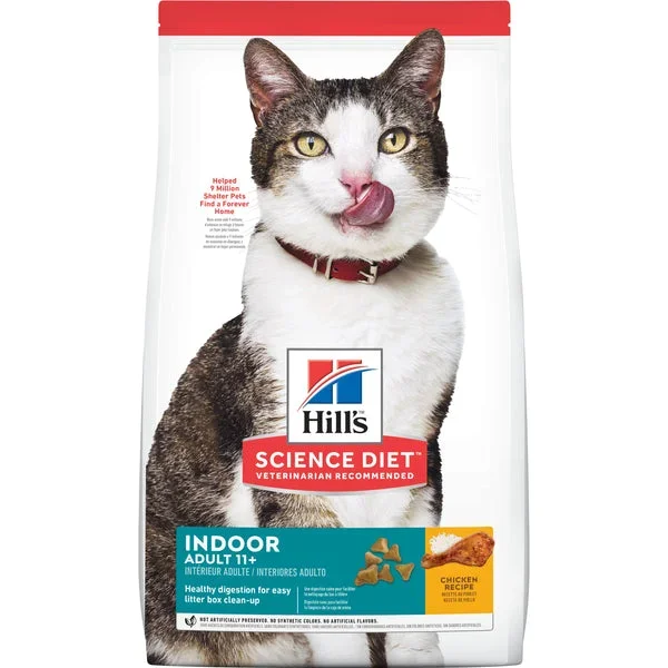 Hill’s Science Diet Indoor Senior 11+ Dry Cat Food, Chicken Recipe