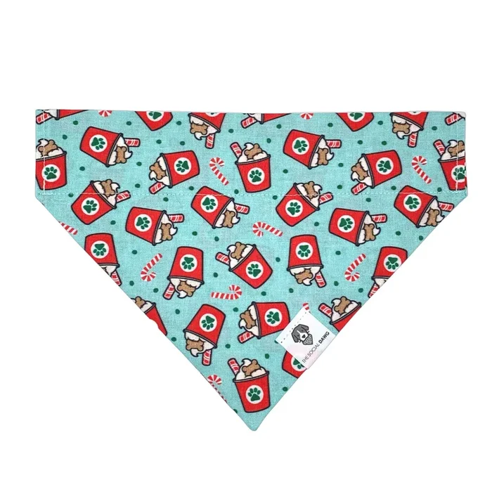 Holiday Pup Cup Slip-On Dog Bandana