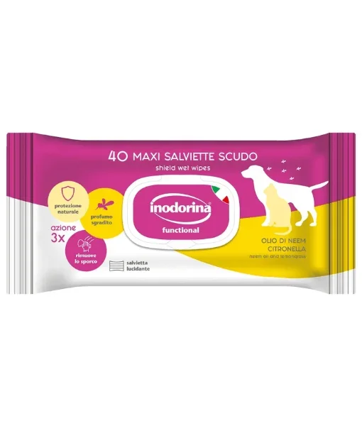 Inodorina – Wet Wipes Con Citronella 40 Sheets