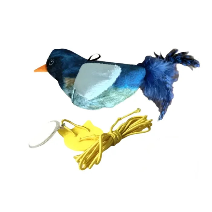 Interactive Plush Bird Toy for Cats Sound-Activated Assorted Colors
