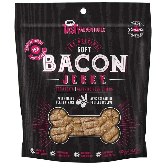 Jay’s Original Soft Bacon Jerky Dog 400 g