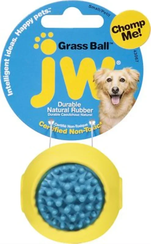 JW Pet Grass Ball Dog Toy, Color Varies, Small