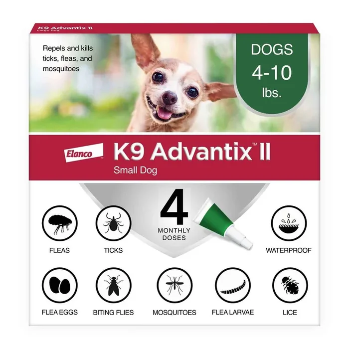 K9 Advantix II Small Dog Vet-Recommended Flea, Tick & Mosquito Treatment & Prevention | Dogs 4-10 lb
