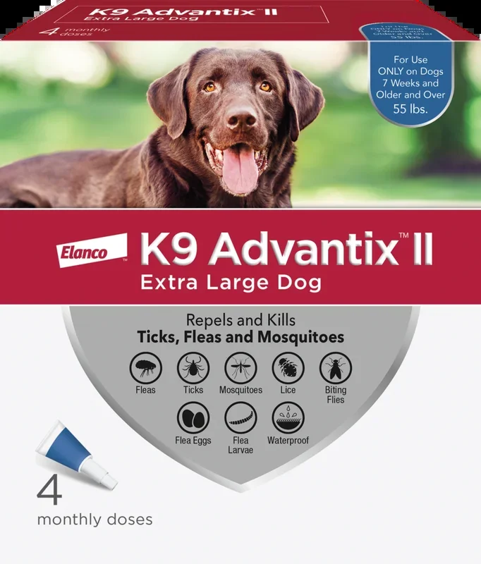 K9 Advantix II XL Dog Vet-Recommended Flea, Tick & Mosquito Treatment & Prevention | Dogs Over 55 lb