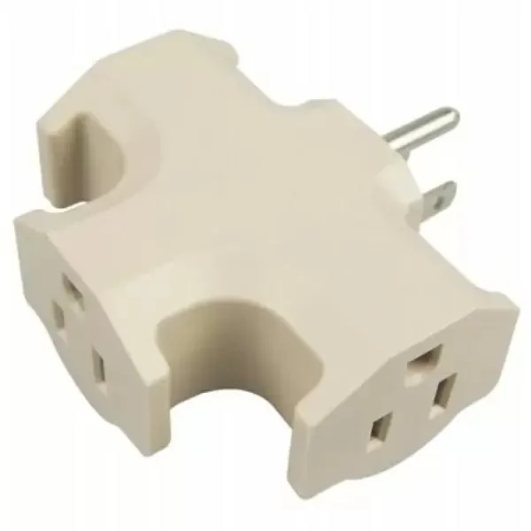 Kab Enterprise Master Electrician Heavy Duty 3 Outlet Adapter – Beige