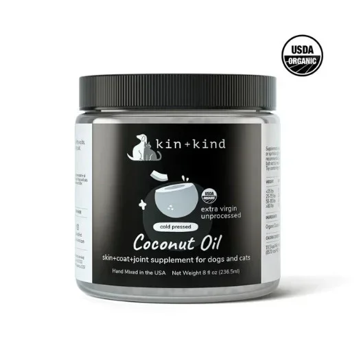 Kin + Kind Organic Raw Cold Pressed Coconut Oil Dog and Cat Supplement