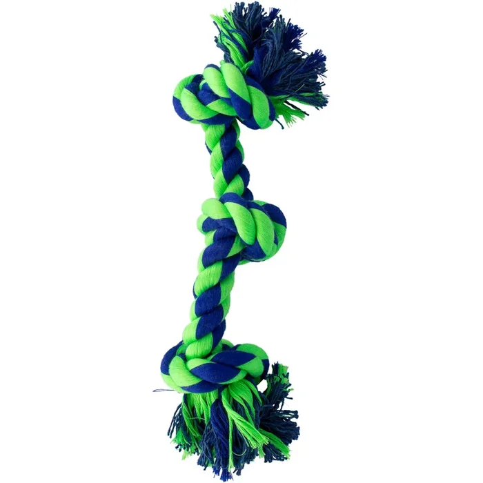 Knotty & Nice Bone Three Blue & Green 15″