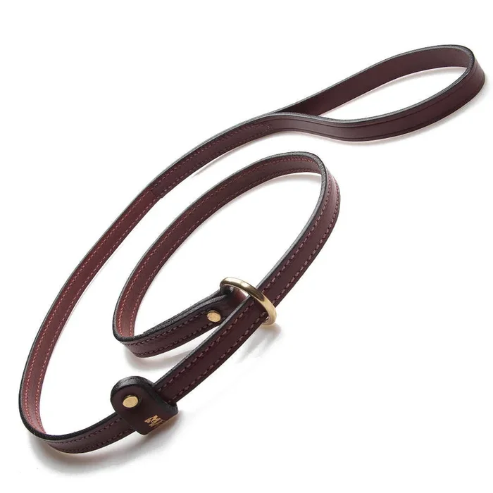 Leather Slip Leash – Chestnut