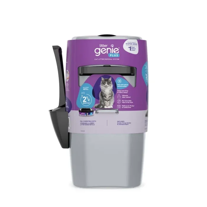 Litter Genie Plus Cat Litter Disposal System, Silver
