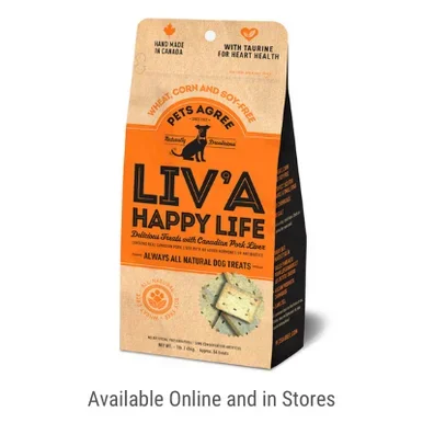 Liv’a Happy Life – Pork Liver Grain-Free Biscuits For Medium to Larger Dogs Pets Agree 1lb Bag