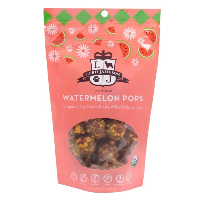 Lord Jameson Watermelon Pops Dog Treats, 6-oz