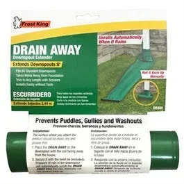 Manual Downspout Extender, Green, 8-Ft. x 7-In.