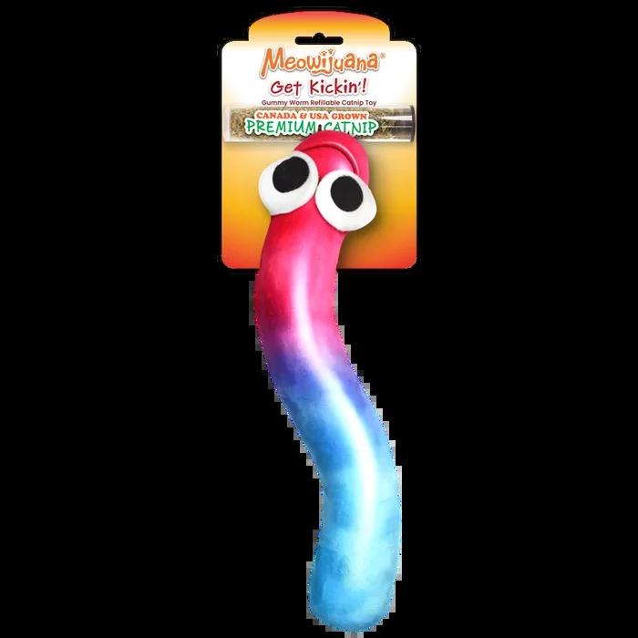 Meowijuana Get Kickin’ Gummy Worm Cat Toy