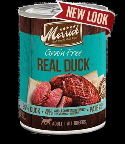 Merrick Grain Free 96% Real Duck Recipe 12/12.7oz {L-1x} 295823