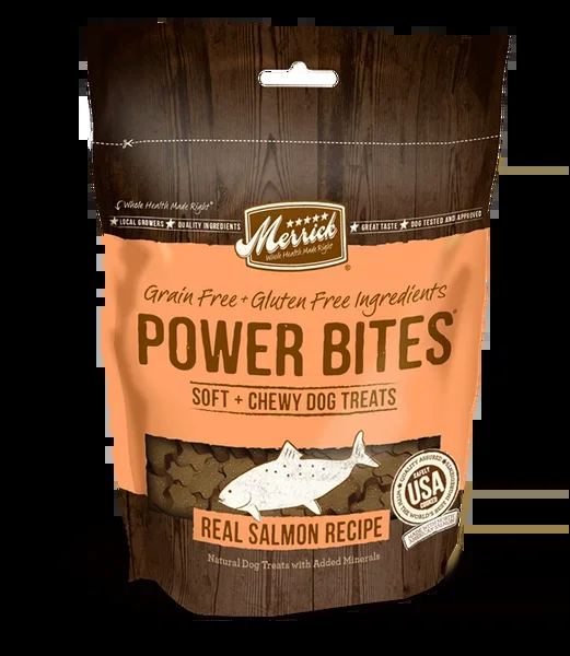 Merrick Power Bites Grain Free Salmon Dog Treats