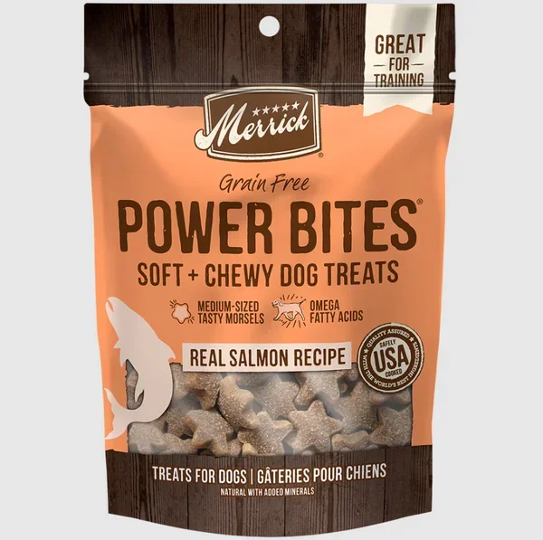 Merrick Power Bites Real Salmon Recipe Dog Treat