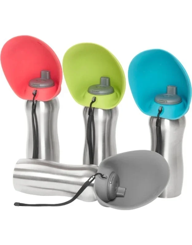 MESSY MUTTS Stainless Steel Travel Water Bowl