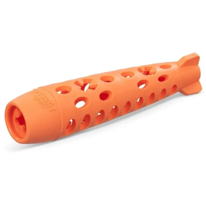 Messy Mutts Totally Pooched Stuff’n Chew Stick Dog Toy, Orange