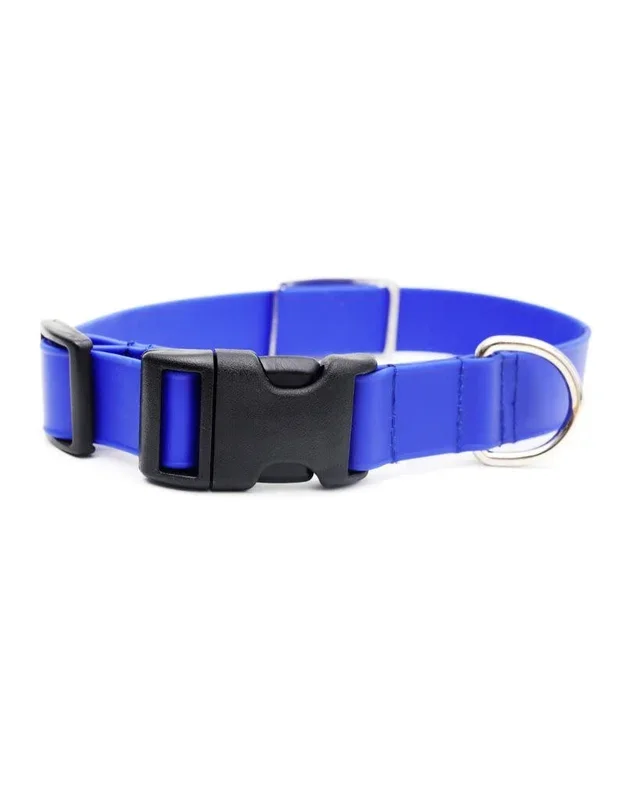 MIMI GREEN Lightweight Biothane Waterproof Dog Collar Blue