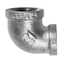 Muellar Galvanized 90° Reducing Elbow 150# Malleable Iron Threaded Fittings 1 1/2″ x 1 1/4″