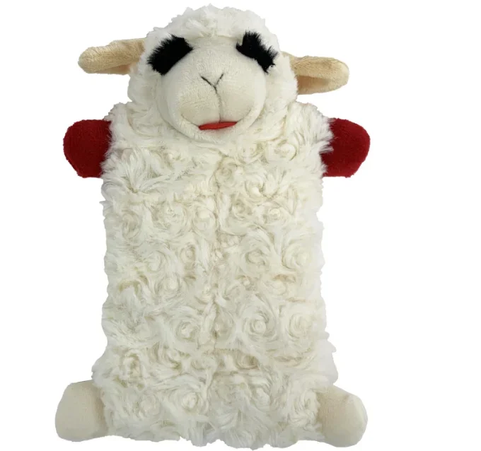 Multipet Lamb Chop Squeaker Mat Dog Toy 9″