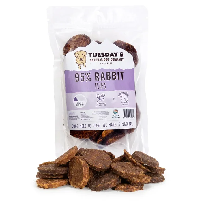 Natural Dog Rabbit Flips 8.5oz