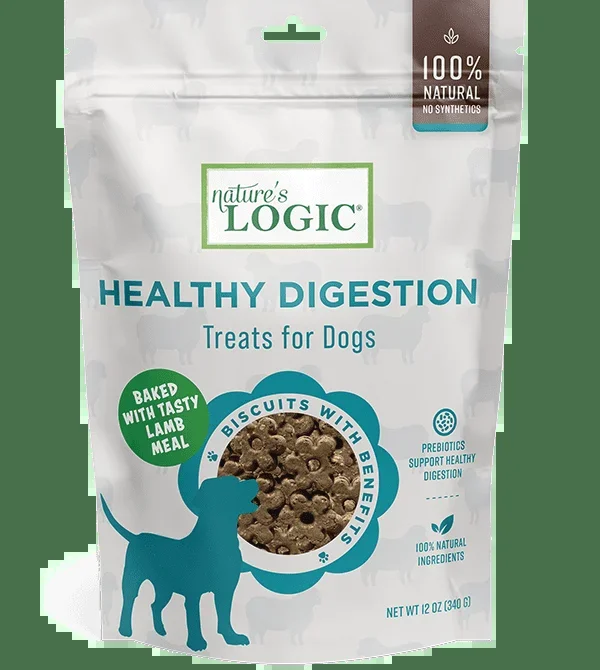 Nature’s Logic Healthy Digestion Biscuits With Benefits Treats For Dogs